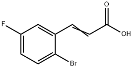 2-BROMO-5-FLUOROCINNAMIC ACID Structure