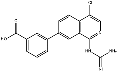 3-(4-CHLORO-1-GUANIDINOISOQUINOLIN-7-YL)BENZOIC ACID Structure