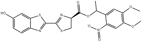 D-LUCIFERIN 1-(4,5-DIMETHOXY-2-NITROPHENYL)ETHYL ESTER Structure