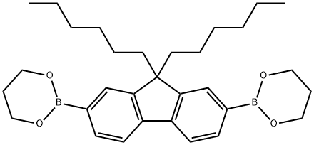 9,9-Dihexylfluorene-2,7-bis(trimethyleneborate) Structure