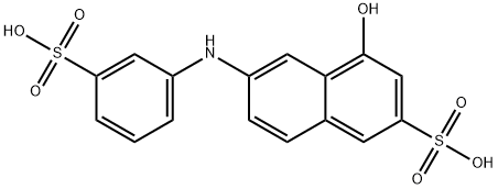 4-Hydroxy-6-(3-sulphoanilino)naphthalene-2-sulphonic acid  Structure