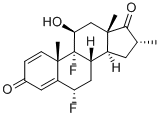 (6a,11b,16a)-6,9-Difluoro-11-hydroxy-16-methylandrosta-1,4-diene-3,17-dione Structure