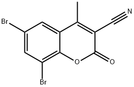 3-CYANO-6,8-DIBROMO-4-METHYLCOUMARIN Structure