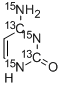 CYTOSINE-2,4-13C2-15N3 Structure