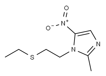 1-[2-(ethylthio)ethyl]-2-methyl-5-nitro-1H-imidazole Structure