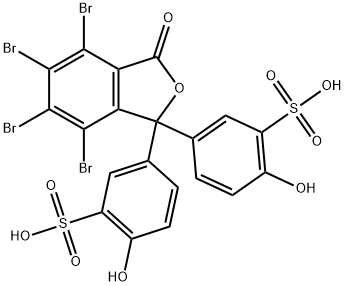 3,3'-(4,5,6,7-tetrabromo-3-oxo-1(3H)-isobenzofuranylidene)bis[6-hydroxybenzenesulphonic] acid Structure