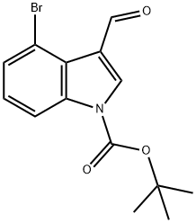 4-BROMO-3-FORMYLINDOLE-1-CARBOXYLIC ACID TERT-BUTYL ESTER Structure