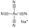 sodium tetrakis(cyano-C)aurate Structure