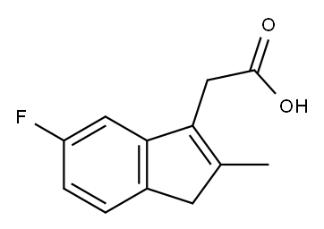 (5-Fluoro-2-methyl-1H-inden-3-yl)acetic acid Structure