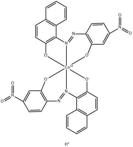 hydrogen bis[1-[(2-hydroxy-4-nitrophenyl)azo]naphthalen-2-olato(2-)]cobaltate(1-) Structure