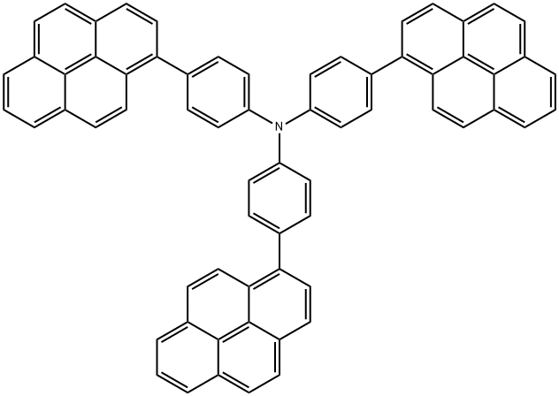 4-(1-Pyrenyl)-N,N-bis[4-(1-pyrenyl)phenyl]benzenamine Structure