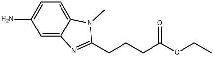 1-Methyl-5-amino-1H-benzimidazole-2-butanoic acid ethyl ester Structure