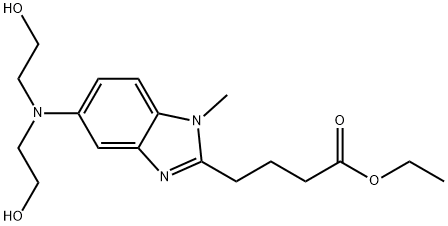 5-[Bis(2-hydroxyethyl)amino]-1-methyl-1H-benzimidazole-2-butanoic acid ethyl ester Structure