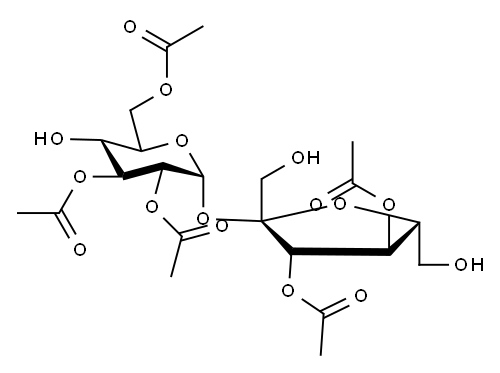 2,3,6,3',4'-penta-O-acetylsucrose Structure
