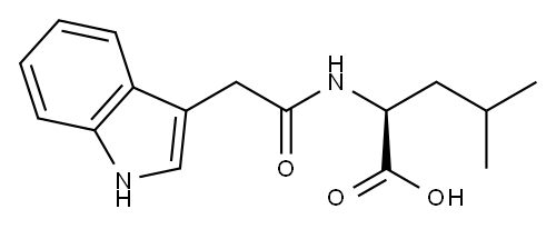 N-(3-Indolylacetyl)-L-leucine Structure