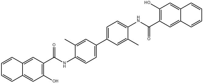 N,N'-(3,3'-dimethyl[1,1'-biphenyl]-4,4'-diyl)bis(3-hydroxynaphthalene-2-carboxamide) Structure