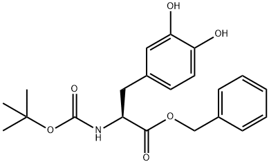 N-(tert-butoxycarbonyl)-3,4-dihydroxy-L-Pheny lalanine benzyl  ester Structure