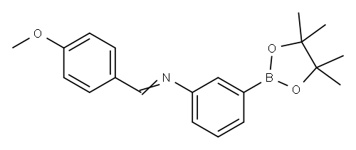 (4-METHOXY-BENZYLIDENE)-[3-(4,4,5,5-TETRAMETHYL-[1,3,2]DIOXABOROLAN-2-YL)-PHENYL]-AMINE Structure