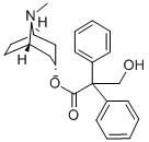 1-alpha-H,5-alpha-H-Tropan-3-alpha-ol, 2,2-diphenyl-3-hydroxypropionat e Structure