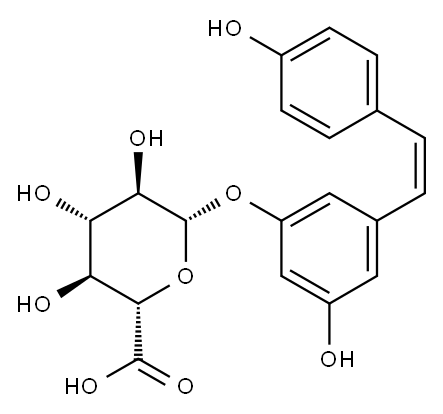 cis Resveratrol 3-O-b-D-Glucuronide Structure