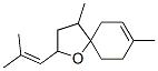4,8-Dimethyl-2-(2-methyl-1-propenyl)-1-oxaspiro[4.5]dec-7-ene Structure