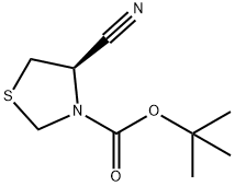 (R)-4-CYANO-THIAZOLIDINE-3-CARBOXYLIC ACID TERT-BUTYL ESTER
 Structure