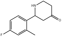 2-(4-Fluoro-2-methylphenyl)piperidin-4-one Structure