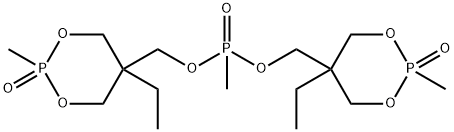 Bis[(5-ethyl-2-methyl-1,3,2-dioxaphosphorinan-5-yl)methyl] methyl phosphonate P,P'-dioxide Structure