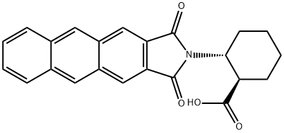 (1R,2R)-2-(ANTHRACENE-2,3-DICARBOXIMIDO)CYCLOHEXANECARBOXYLIC ACID Structure
