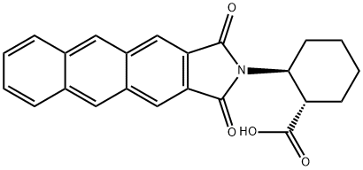 (1S,2S)-2-(ANTHRACENE-2,3-DICARBOXIMIDO)CYCLOHEXANECARBOXYLIC ACID Structure