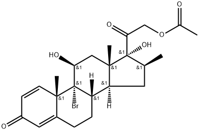 9-Bromo-11,17,21-trihydroxy-16-methylpregna-1,4-diene-3,20-dione-21-acetate Structure