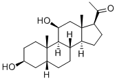 5Beta-pregnan-3beta,11beta-diol-20-one Structure