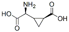 Cyclopropaneacetic acid, alpha-amino-2-carboxy-, (alphaS,2S)- (9CI) Structure