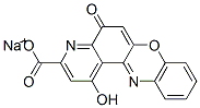 1-HYDROXY-5-OXO-5H-PYRIDO[3,2-A]PHENOXAZINE-3-CARBOXYLIC ACID MONOSODIUM SALT Structure