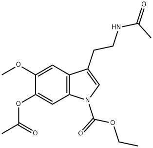 3-[2-(AcetylaMino)ethyl]-5-Methoxy-6-acetyloxy-1H-indole-1-carboxylic Acid Ethyl Ester Structure