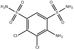 4-AMINO-5,6-DICHLOROBENZENE-1,3-DISULFONAMIDE Structure