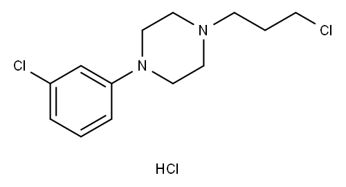 1-(3-Chlorophenyl)-4-(3-chloropropyl)piperazine hydrochloride Structure