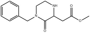 Methyl 2-(4-benzyl-3-oxo-2-piperazinyl)acetate Structure