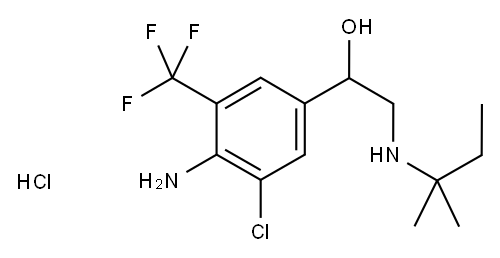 1-(4-AMINO-3-CHLORO-5-TRIFLUOROMETHYL-PHENYL)-2-(1,1-DIMETHYL-PROPYLAMINO)-ETHANOL HYDROCHLORIDE Structure