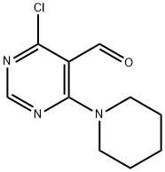 4-CHLORO-6-PIPERIDINO-5-PYRIMIDINECARBALDEHYDE Structure