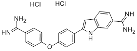 P-AMIDINOPHENYL P-(6-AMIDINO-2-INDOLYL)PHENYL ETHER DIHYDROCHLORIDE Structure