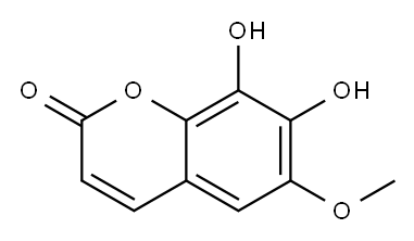 7,8-DIHYDROXY-6-METHOXYCOUMARIN Structure