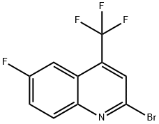 2-Bromo-6-fluoro-4-(trifluoromethyl)quinoline Structure