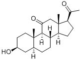 3-beta-hydroxy-5-alpha-pregnane-11,20-dione  Structure