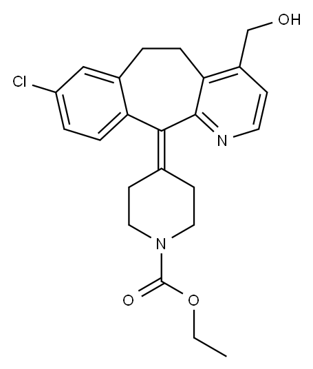 4-Hydroxymethyl Loratadine Structure