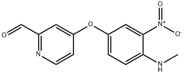 2-Pyridinecarboxaldehyde, 4-[4-(methylamino)-3-nitrophenoxy]- Structure