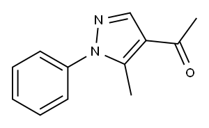 4-ACETYL-5-METHYL-1-PHENYLPYRAZOLE Structure