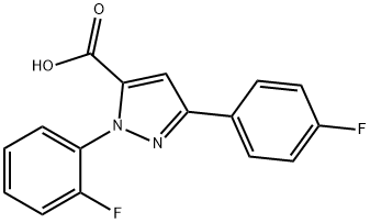 1-(2-FLUOROPHENYL)-3-(4-FLUOROPHENYL)-1H-PYRAZOLE-5-CARBOXYLIC ACID Structure