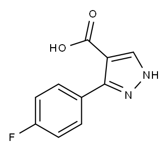 3-(4-FLUOROPHENYL)-1H-PYRAZOLE-4-CARBOXYLIC ACID Structure