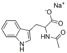 sodium N-acetyl-DL-tryptophanate Structure